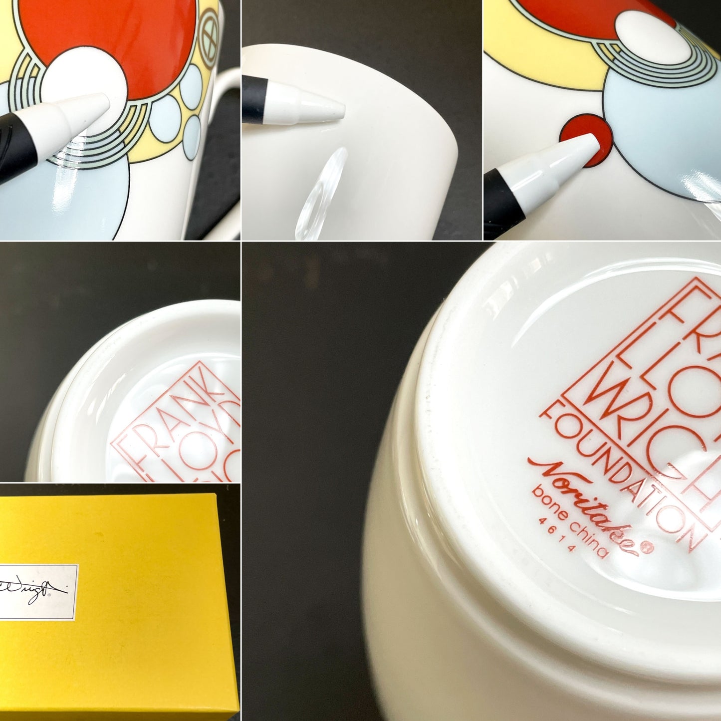 ノリタケ Noritake インペリアル IMPERIAL マグカップ ペア フランクロイドライト Frank Lloyd Wright 帝国ホテル 未使用品 箱付き ■