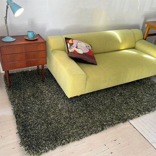 スミノエ SUMINOE シャギーラグ カスタムオーダー品 グリーン 140 × 200㎝ 展示品 ★