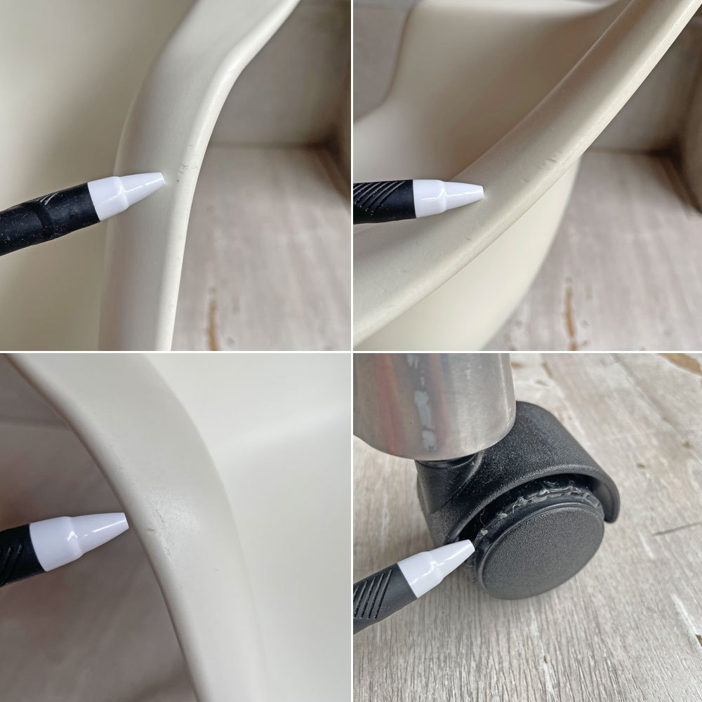 ヴィトラ vitra アームシェルチェア ポリプロピレン ホワイト キャスターベース 昇降機能付き C&Rイームズ ミッドセンチュリー ♪