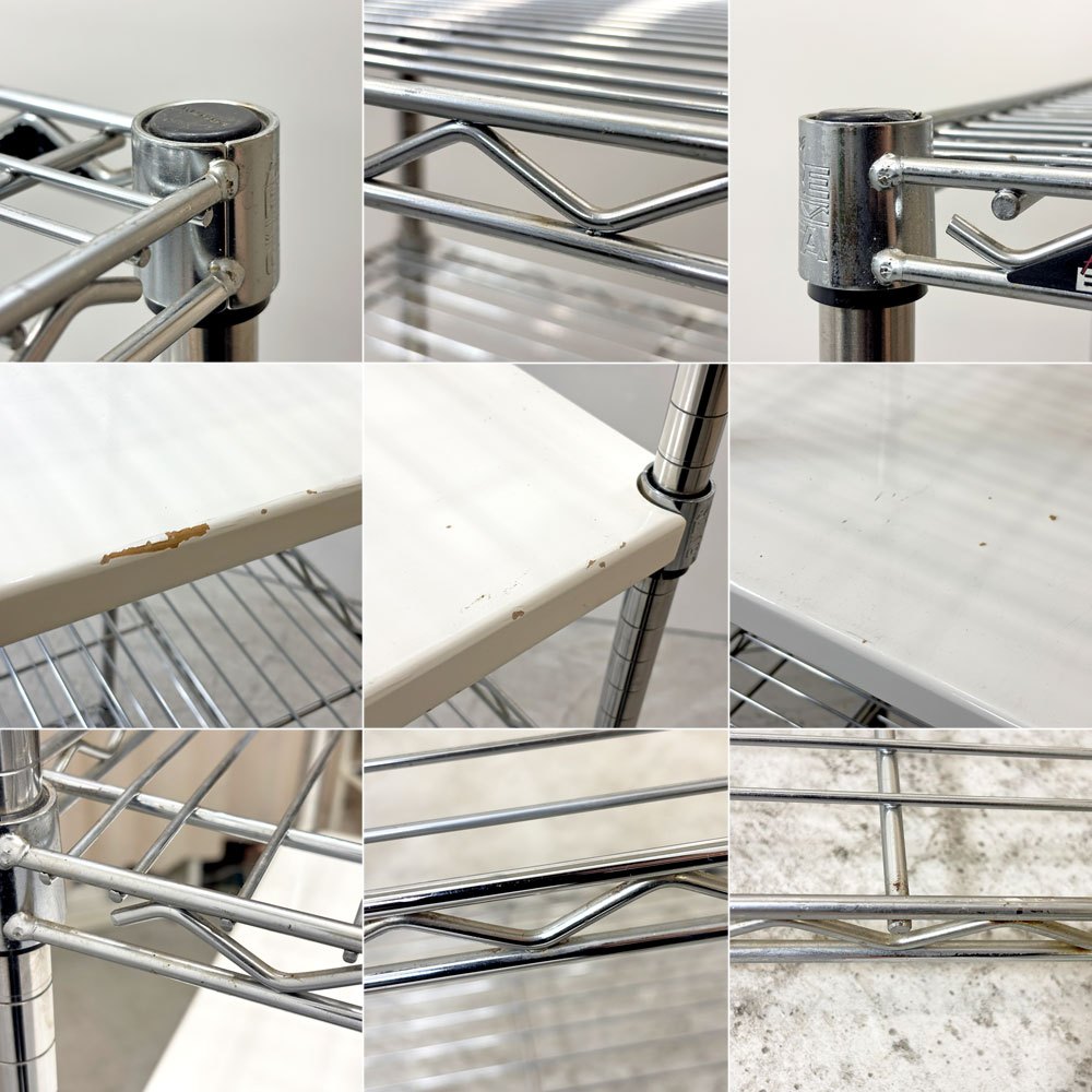 エレクター ERECTA メタルラック Metal Rack 6段 シェルフ W61.5cm × H159cmアジャスター付き スライド式棚板 ●