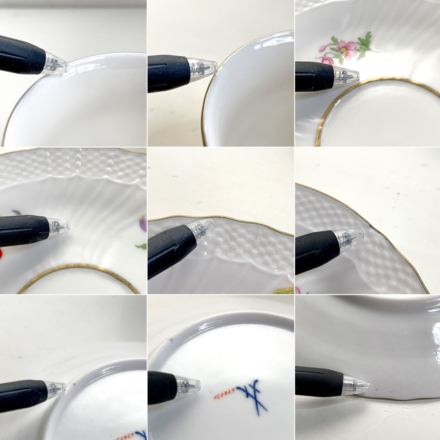 マイセン Meissen ベーシックフラワー カップ&ソーサー C&S 金彩 白磁 食器 ドイツ ■