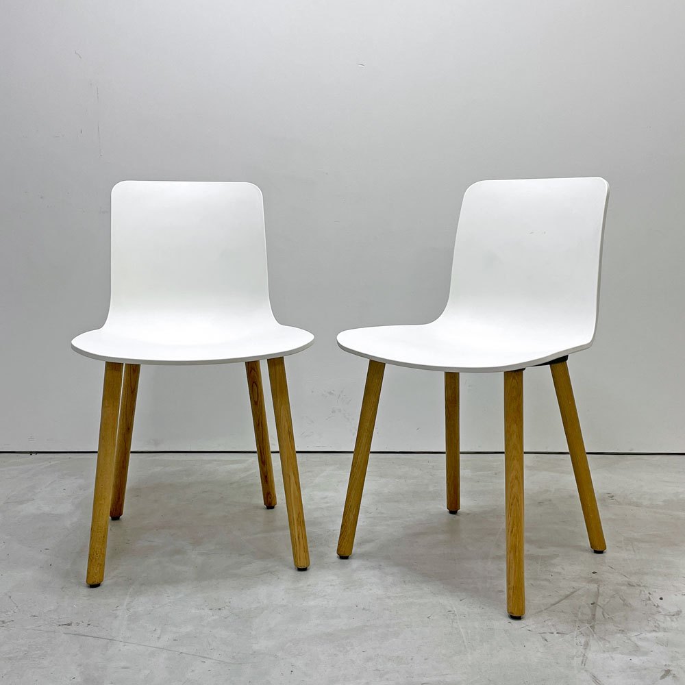 ヴィトラ vitra ハルウッド HAL WOOD サイドチェア ダイニングチェア ホワイト ナチュラルオーク ジャスパー・モリソン 定価¥78,100- B ●