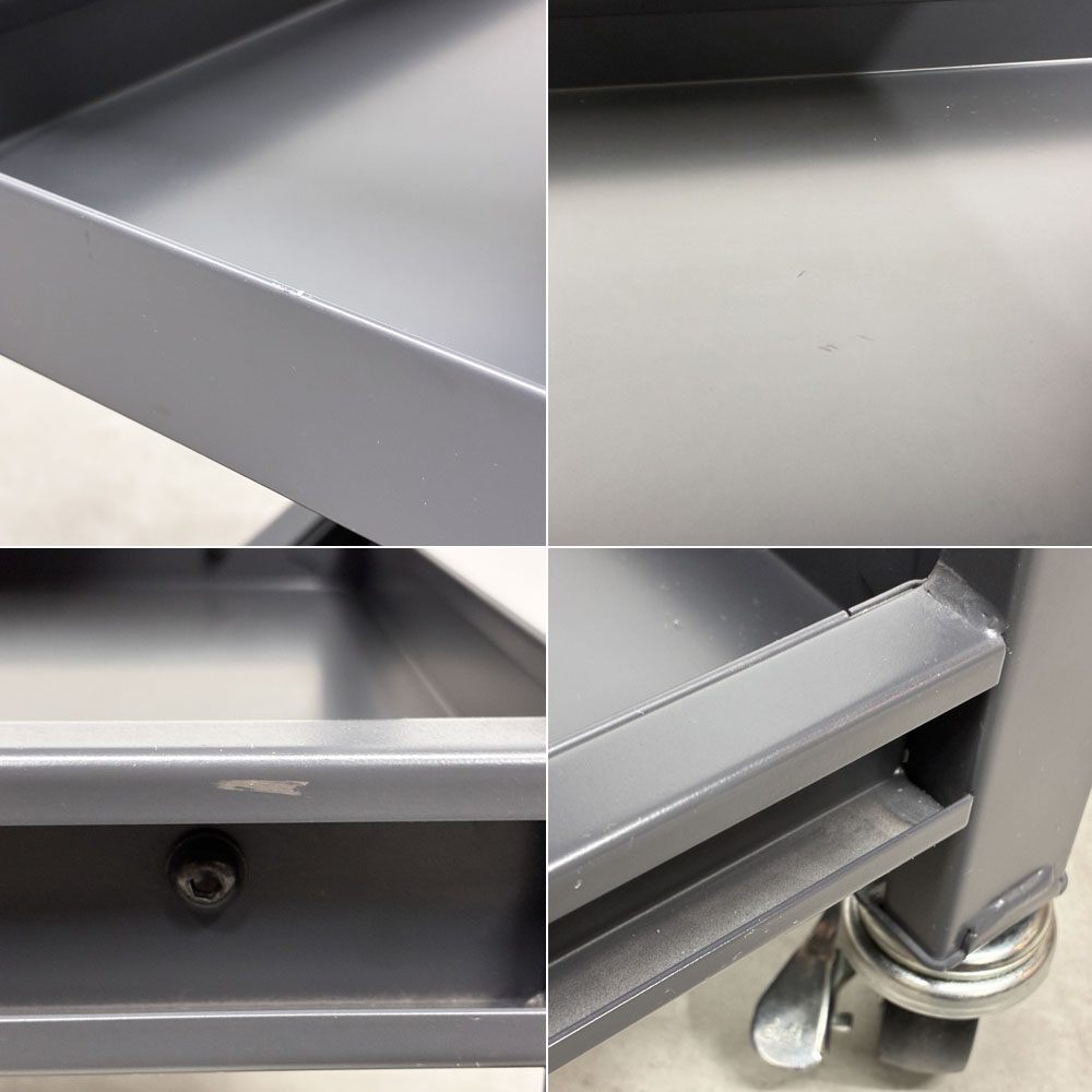 トラスコ中山 TRUSCO キャスターワゴン 作業台 補助テーブル キャビネット ホワイト スクエア天板 60×60cm H74cm ◎
