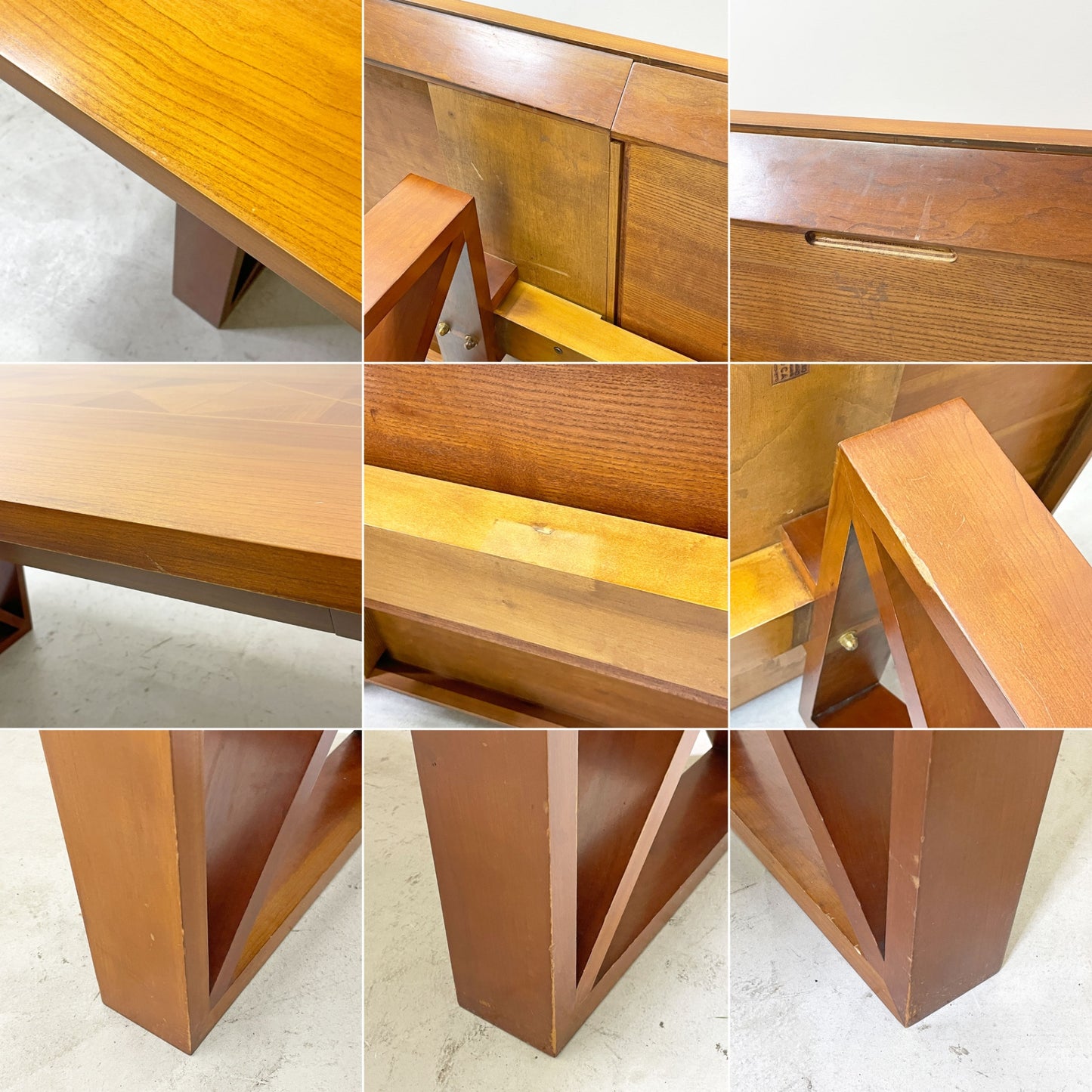 セレロ アルダメンティ SELLARO ARREDAMENTI SRL Le piazzeコレクション ダイニングテーブル 象嵌 抽斗1杯 ルカ・スカケッティ Luca Scacchetti W210cm イタリア ●