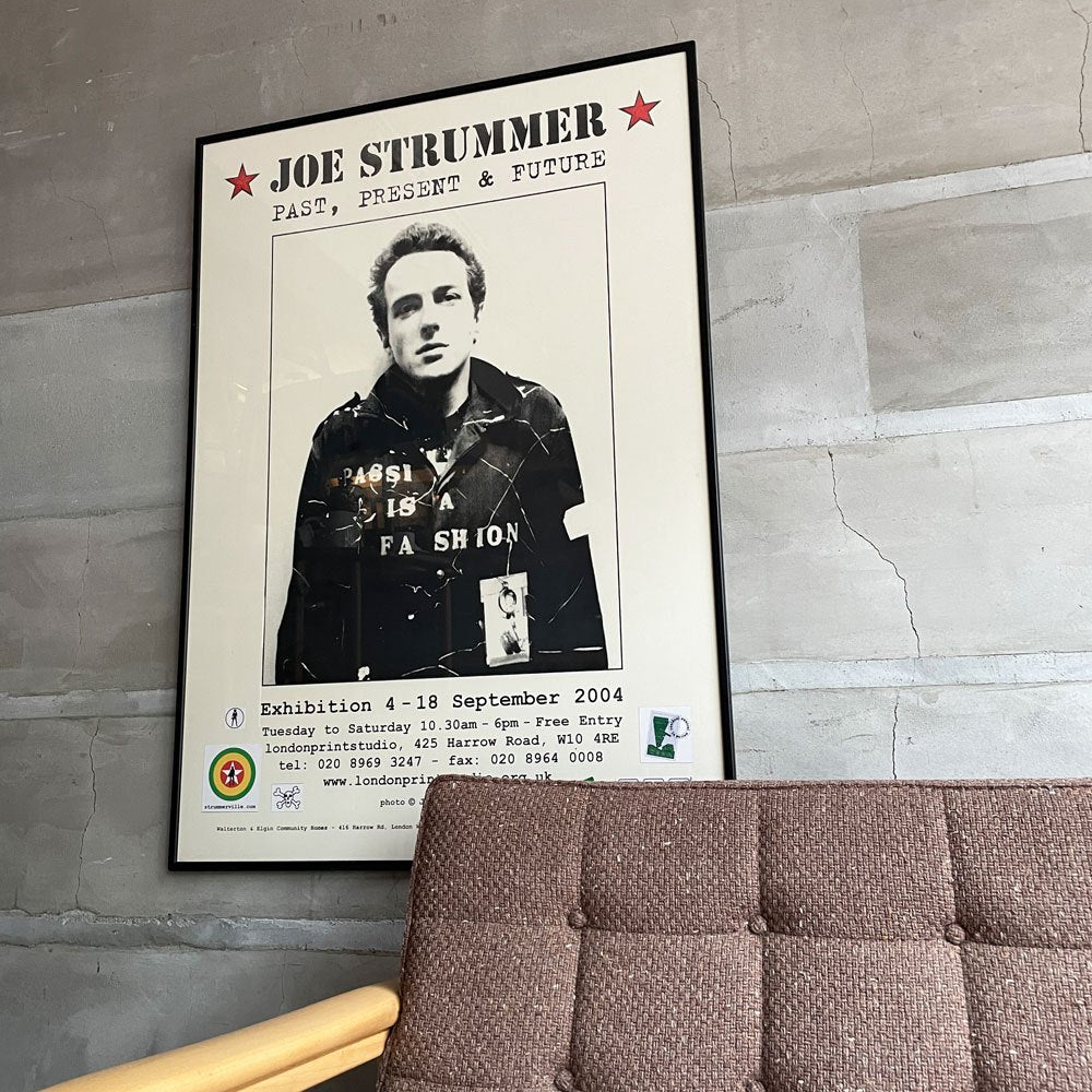 ジョー・ストラマー Joe Strummer 「「ジョー・ストラマー★過去、現在そして未来」展 海外オリジナルポスター エディションナンバー入り 2004年 額装品 希少 ♪