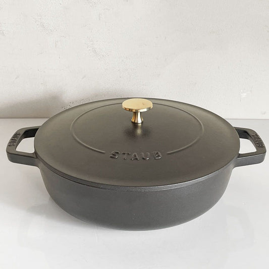 ストウブ STAUB ブレイザー ソテーパン 両手鍋 ホーロー鍋 ブラック 24cm 鋳物 鋳鉄 オーブン IH対応 フランス ■