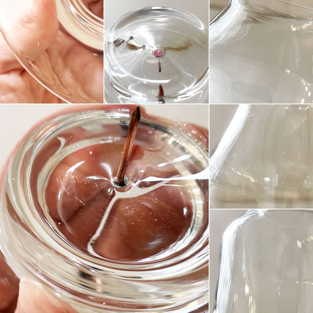 蠣崎マコト Makoto Kakizaki 和キャンドルホルダー キャンドルスタンド ガラスボトル 手吹きガラス H15.5cm 現代作家 ガラス作家 ◎