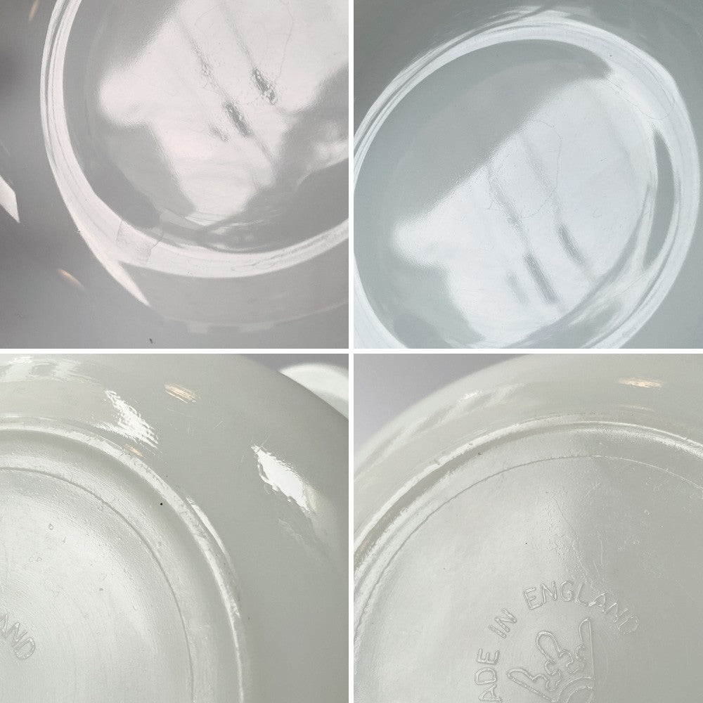 パイレックス Pyrex スノーフレーク ガーランド Snowflake キャセロール 蓋付 ミルクガラス ガラス イギリス JAJ製 オールドパイレックス ビンテージ ■