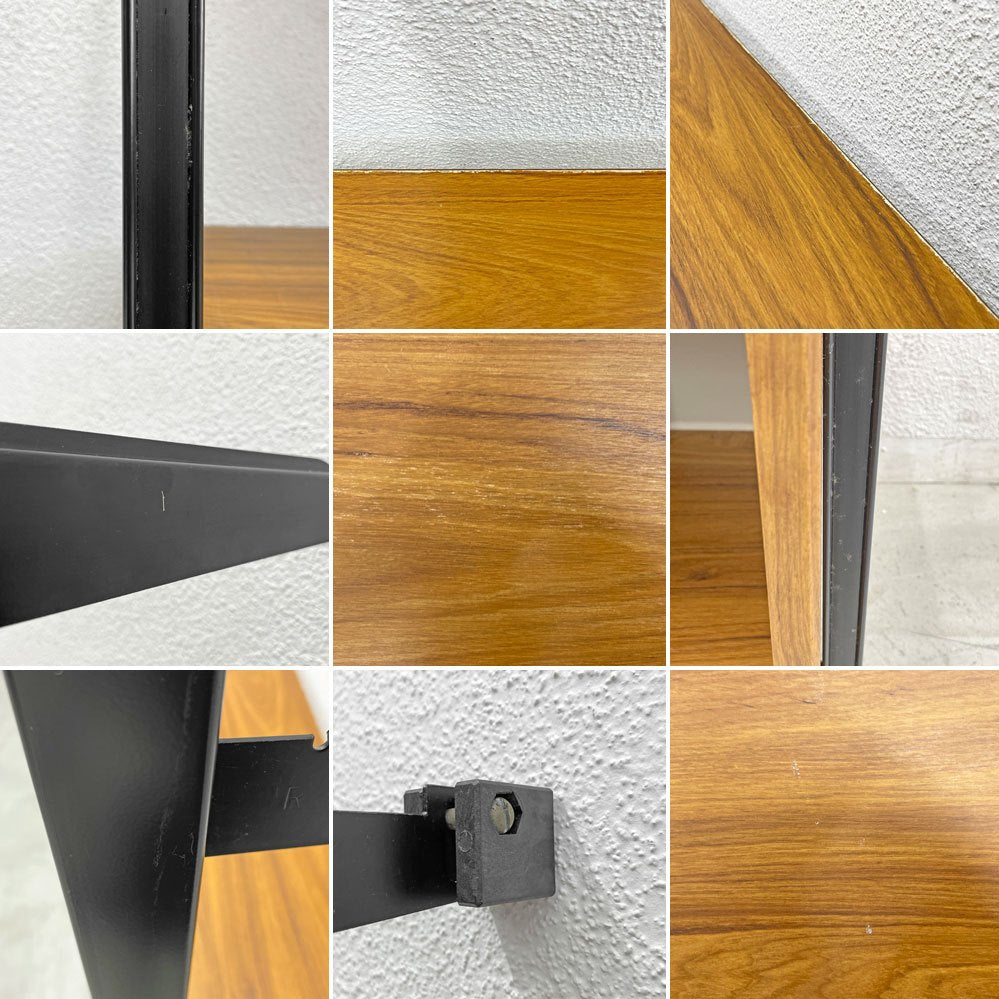 オカムラ okamura GKデザイン ホームユニット ウォールシェルフ W93×H190cm 棚板×3 収納付 ビンテージ 〓