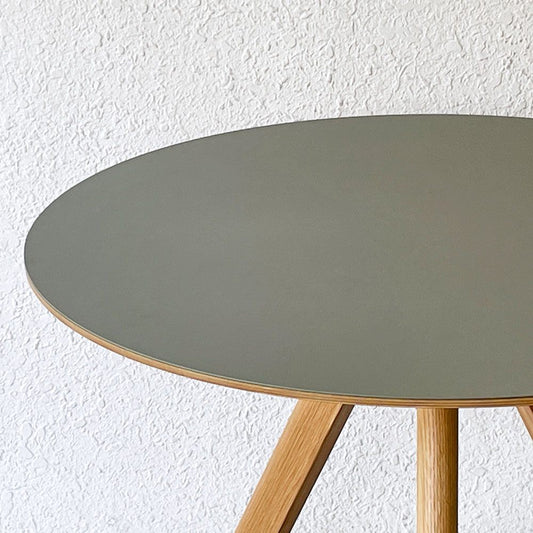 ヘイ HAY CPH 20 ラウンドテーブル ダイニングテーブル グレー リノリウム Φ90 デンマーク 北欧家具 ロナン&エルワン・ブルレック ◇