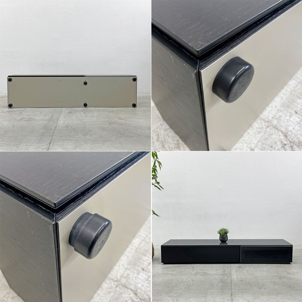 ボーコンセプト Bo concept ルガーノ LUGANO テレビボード ローボード AVボード オーク材 ブラック ガラストップ 北欧 デンマーク 〓