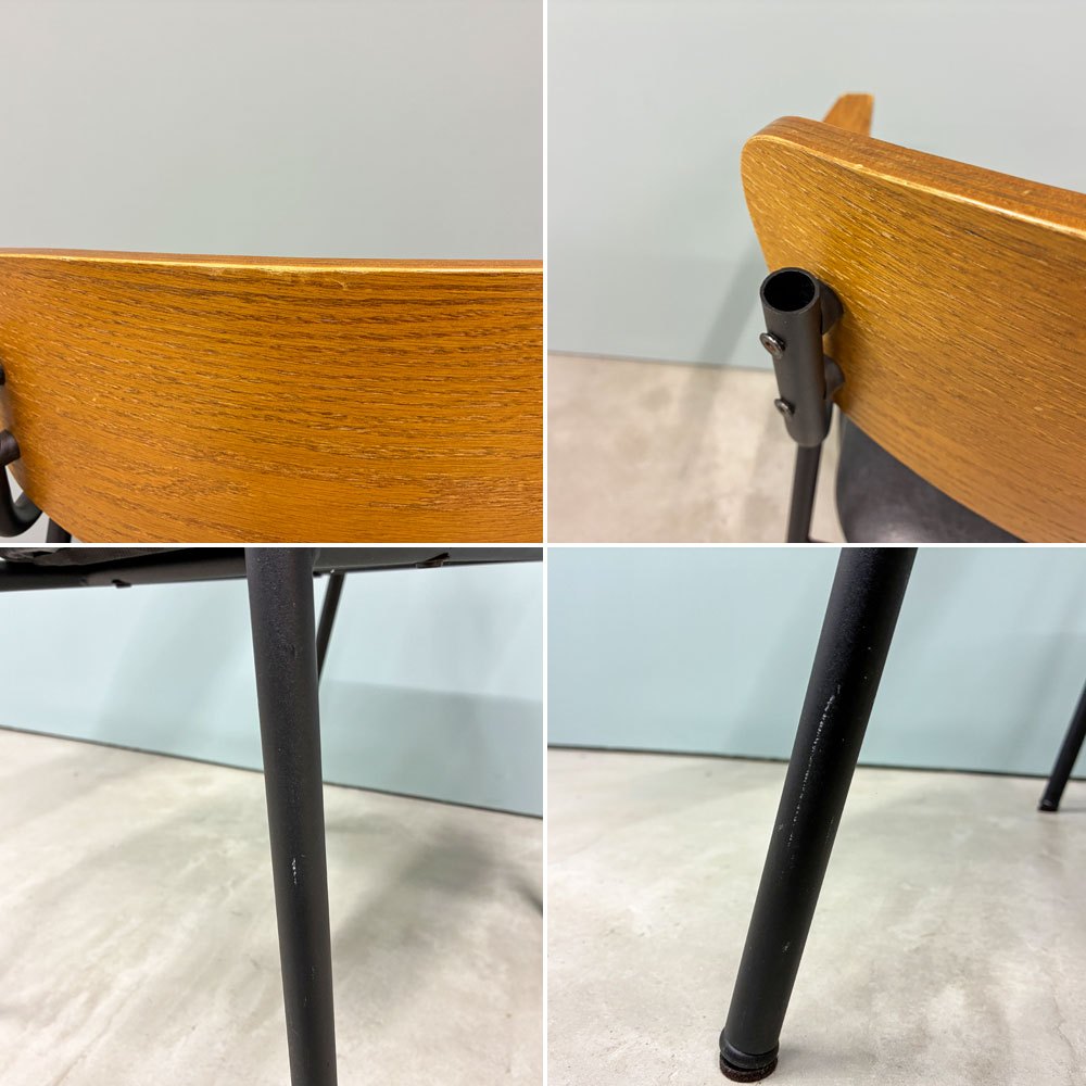 ジャーナルスタンダードファニチャー jsF サンク SENS アームチェア スチール×オーク材 インダストリアルデザイン B ◎