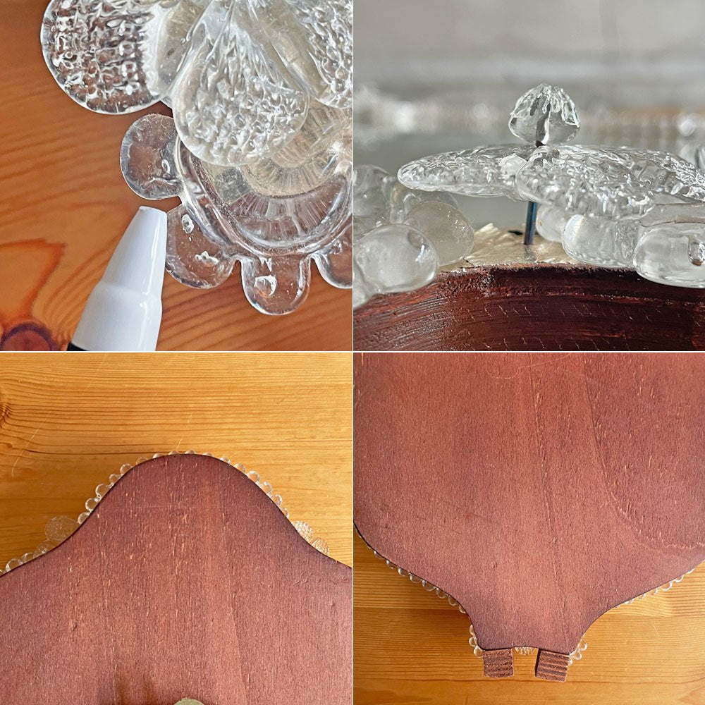 ムラーノ Murano フラテッリ・トソ Fratelli Toso ウォールミラー 壁掛け ベネチアンガラス グラス ハンドメイド イタリア 店舗什器 ♪