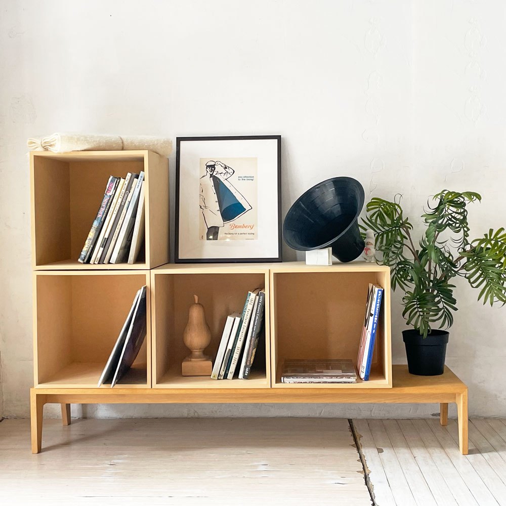 マルゲリータ margherita BLC-08 LPレコード収納ボックス レコードラック 4個セット ビー玉56個 組み換え式 ナチュラルデザイン ★