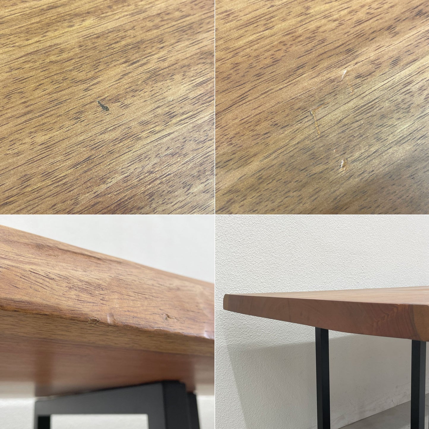 ワイスワイス WISE WISE ワイドロング ダイニングテーブル Wide dining table アイアンT字脚 パナマ材無垢材 ライブエッジ 〓