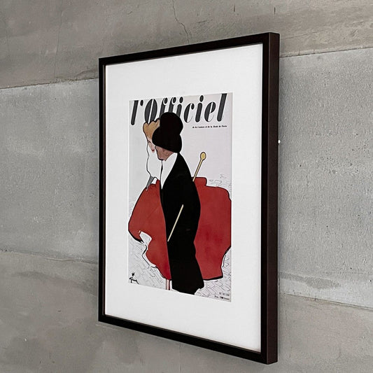 ルネ・グリュオー Rene Gruau ロフィシェル L'Officiel ポスター アートプリント 額装品 レトロ ♪