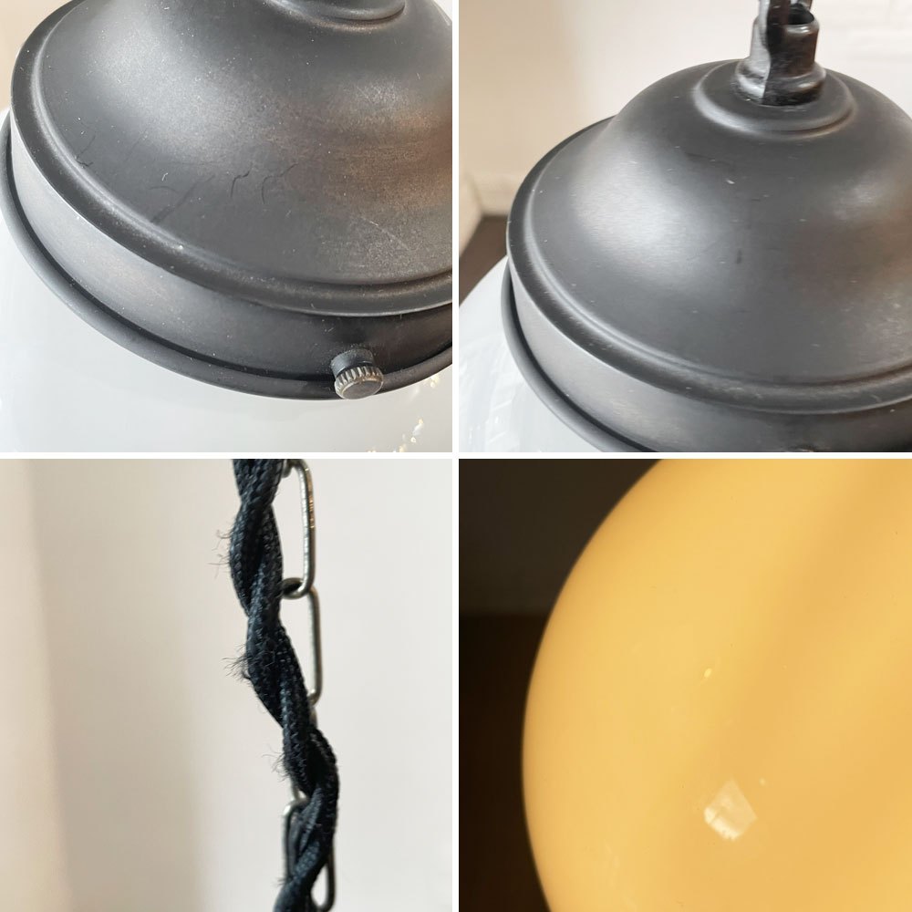 イッカ ICCA 大正ロマンのペンダントライト 乳白・ツヤ 真鍮 エイジング ジャパンビンテージスタイル ◎