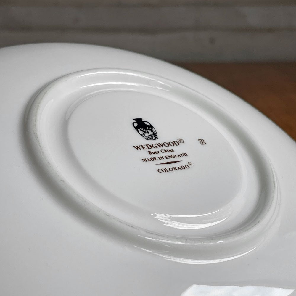 ウェッジウッド WEDGWOOD コロラド Colorado スープボウル&ソーサー 金彩 壺ロゴ 英国 B ♪