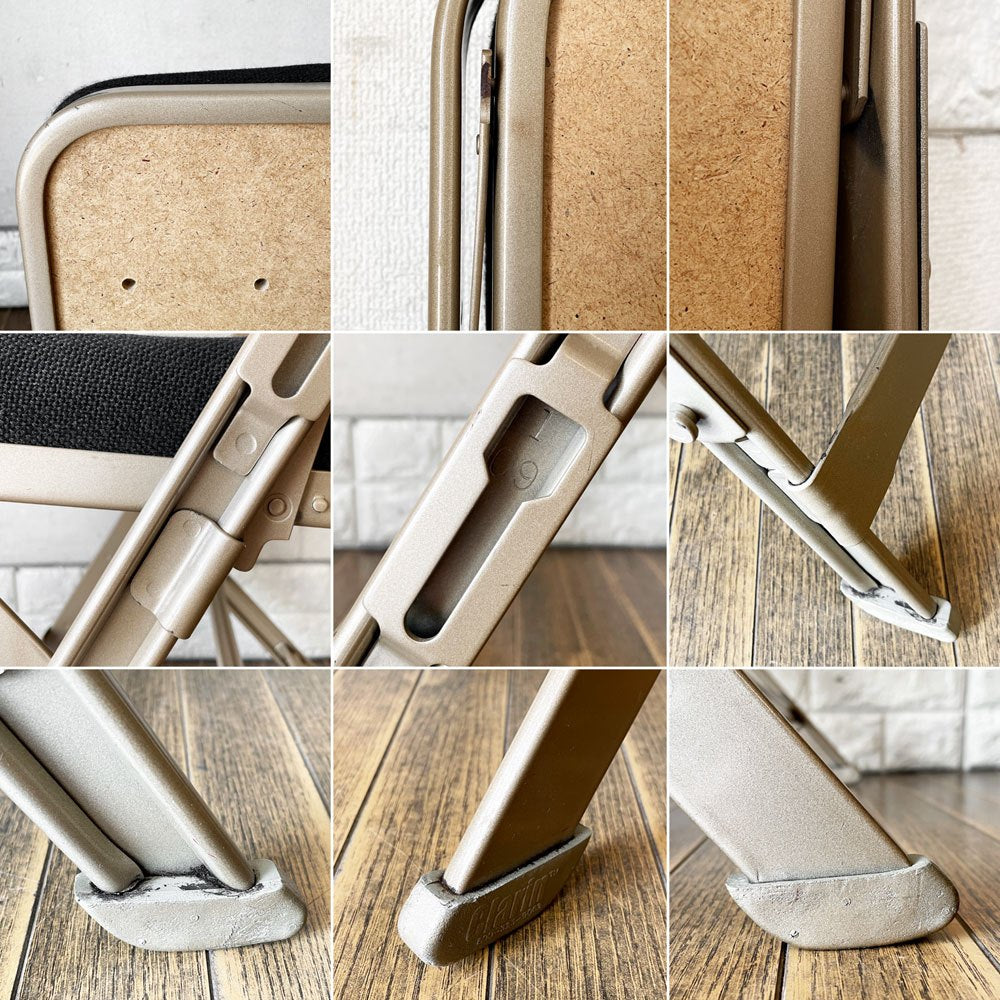クラリン CLARIN フォールディングチェア FOLDING CHAIR シートクッション ブラック 折りたたみ アメリカ製 P.F.S.取扱 廃番仕様 ◎