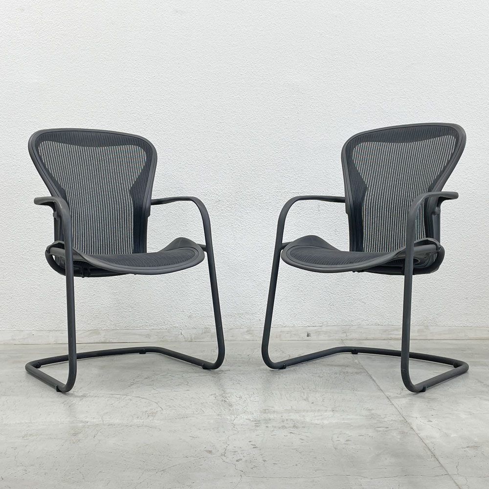 ハーマンミラー Herman Miller アーロン サイドチェア Aeron Side Chair クラシックカーボン カンチレバー 廃盤 \100,440- B 〓