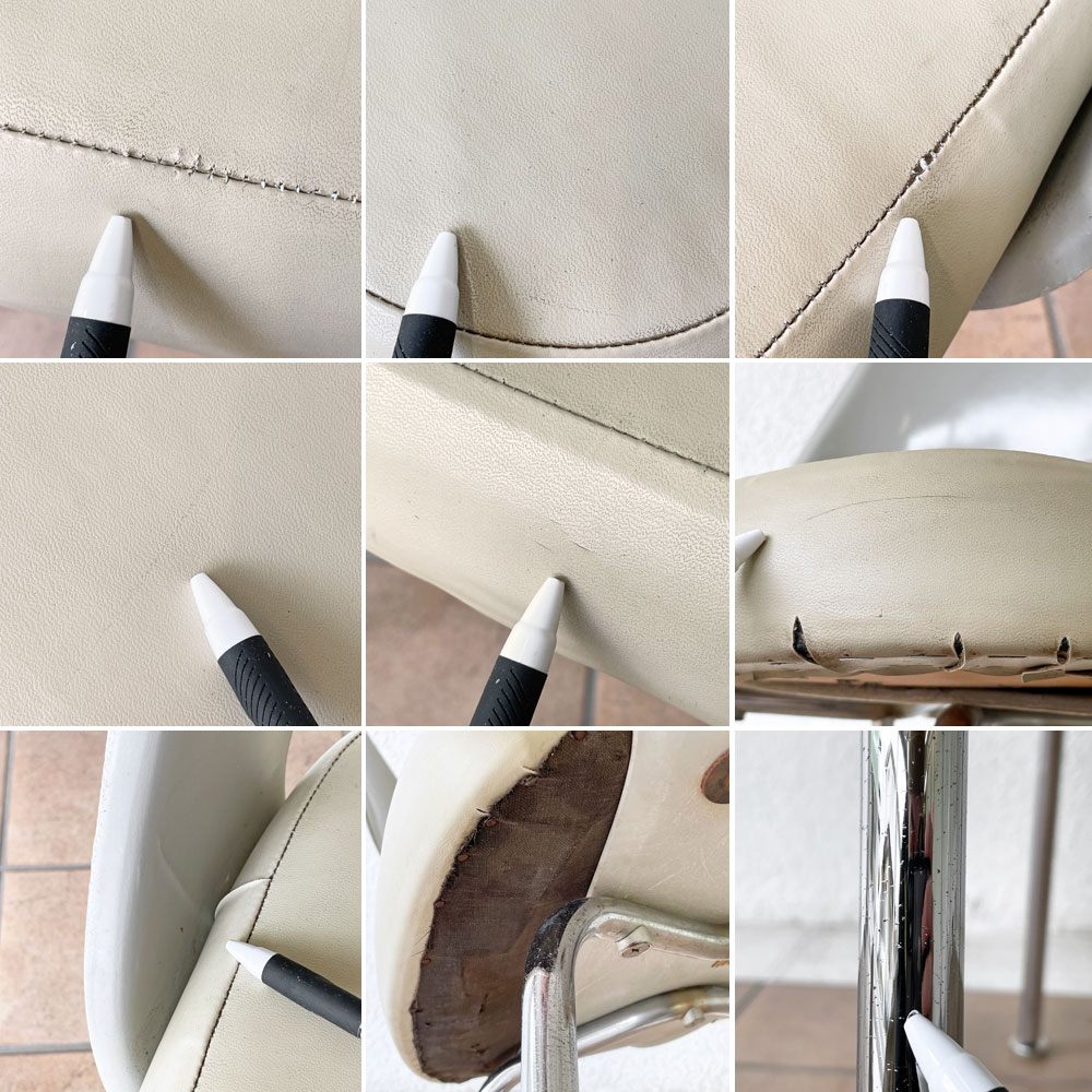 ノル Knoll エーロ・サーリネン Eero Saarinen エグゼクティヴ #72 サイドチェア FRPシェル PVCシート メタルベース 50-60's ビンテージ ◇