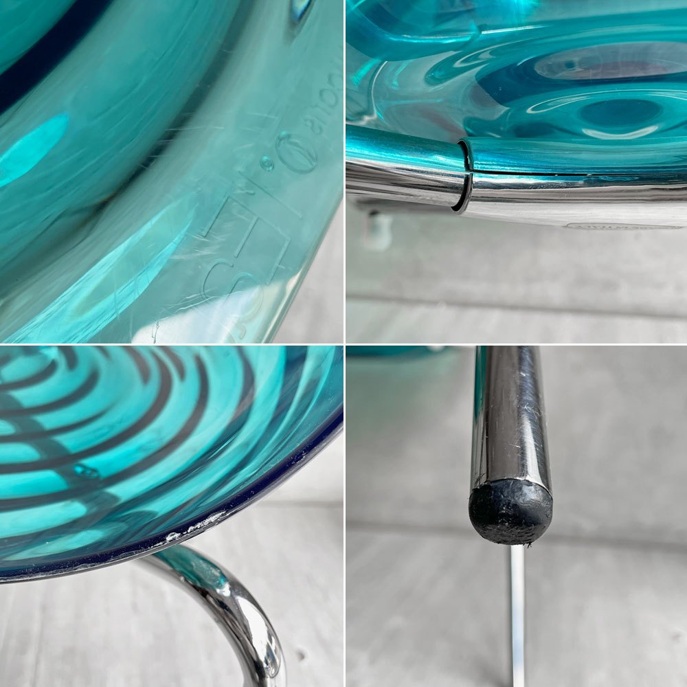 カリガリス コヌビア Calligaris connubia ロゥ L'EAU ダイニングチェア トランスペアレントアクアマリン アクリル Archirivolto イタリア モダンデザイン ♪