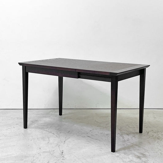 IDC大塚家具 OTSUKA オクト エクステンション 伸長式 ダイニングテーブル オーク材 ダーク ブラウン W84-120cm ナチュラルモダン ●