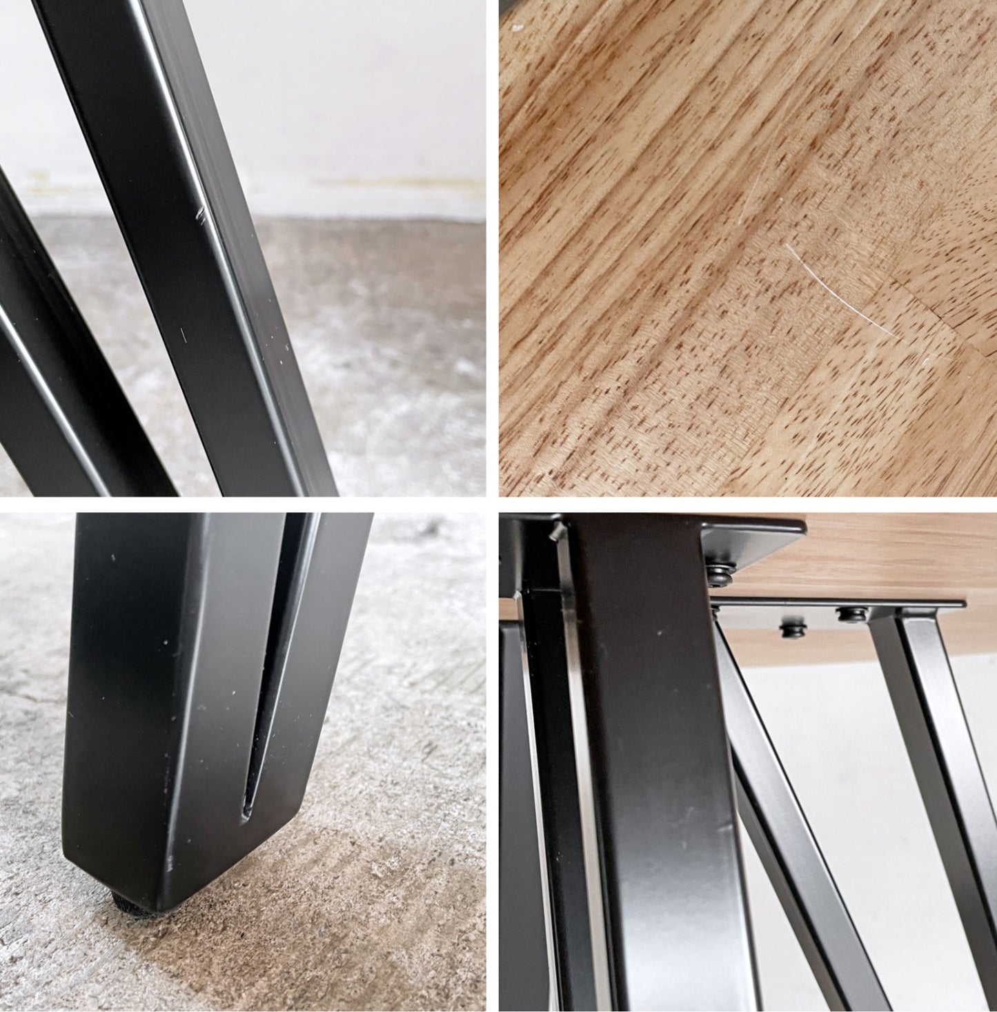 かなでもの KANADEMONO ザ・カフェテーブル THE CAFE TABLE ラバーウッド ラウンド Φ90cm スチール ナチュラル × ブラック ■