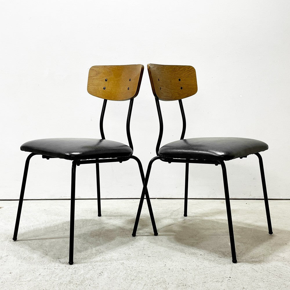 ジャーナルスタンダードファニチャー journal standard Furniture j.s.F ヘンリー HENRY ダイニングチェア PVCレザー アイアン 廃番 B ●