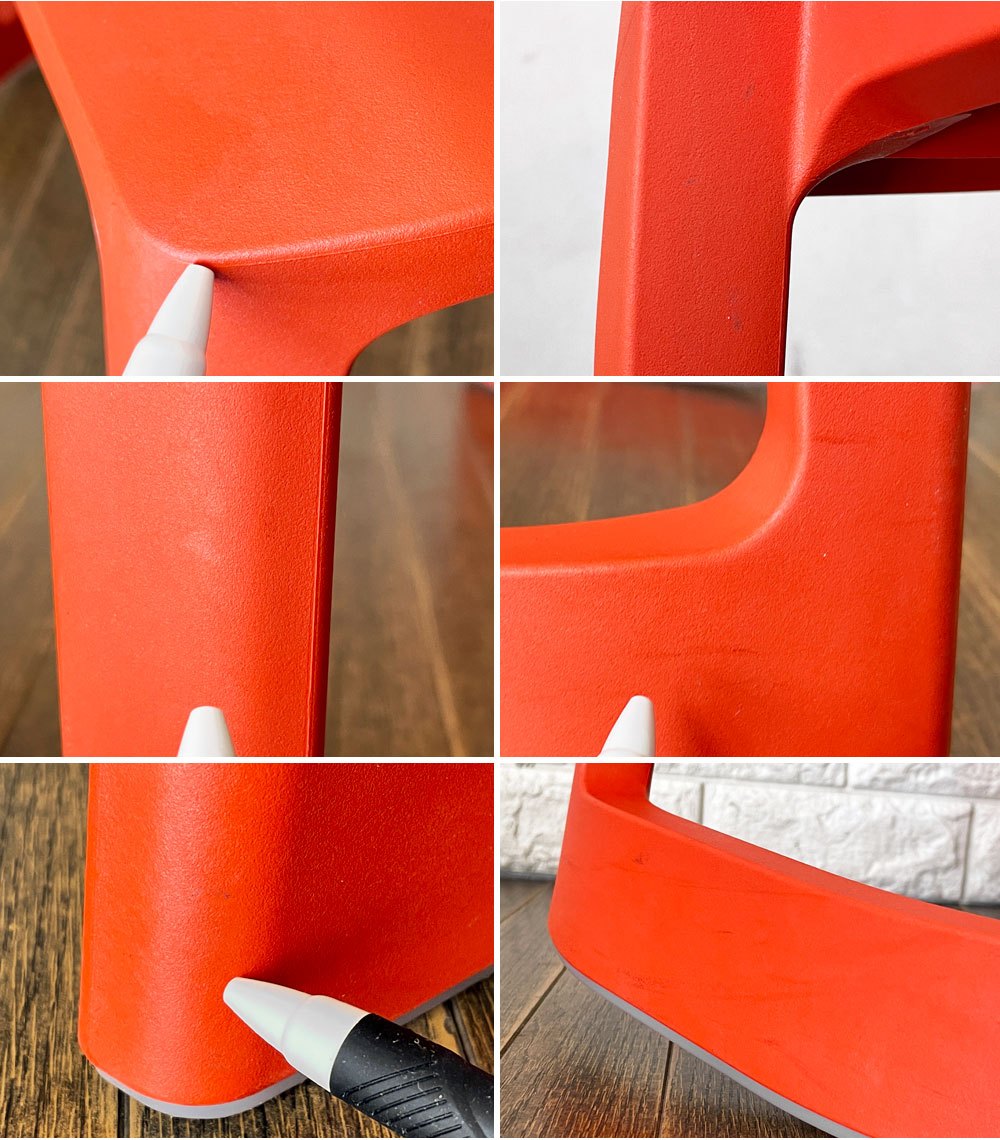ヴィトラ Vitra ティプトン Tip Ton ワークチェア ダイニングチェア デスクチェア ポピーレッド スタッキング チルト機能 定価¥42,900- ◎