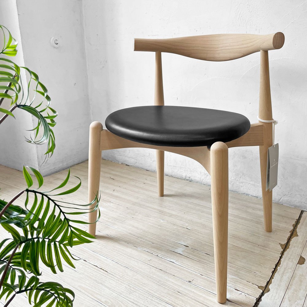 カールハンセン&サン Carl Hansen & Son CH20 エルボーチェア ダイニングチェア ビーチ材 ソープフィニッシュ 本革 レザーシート ハンス・J・ウェグナー 日本仕様 ★