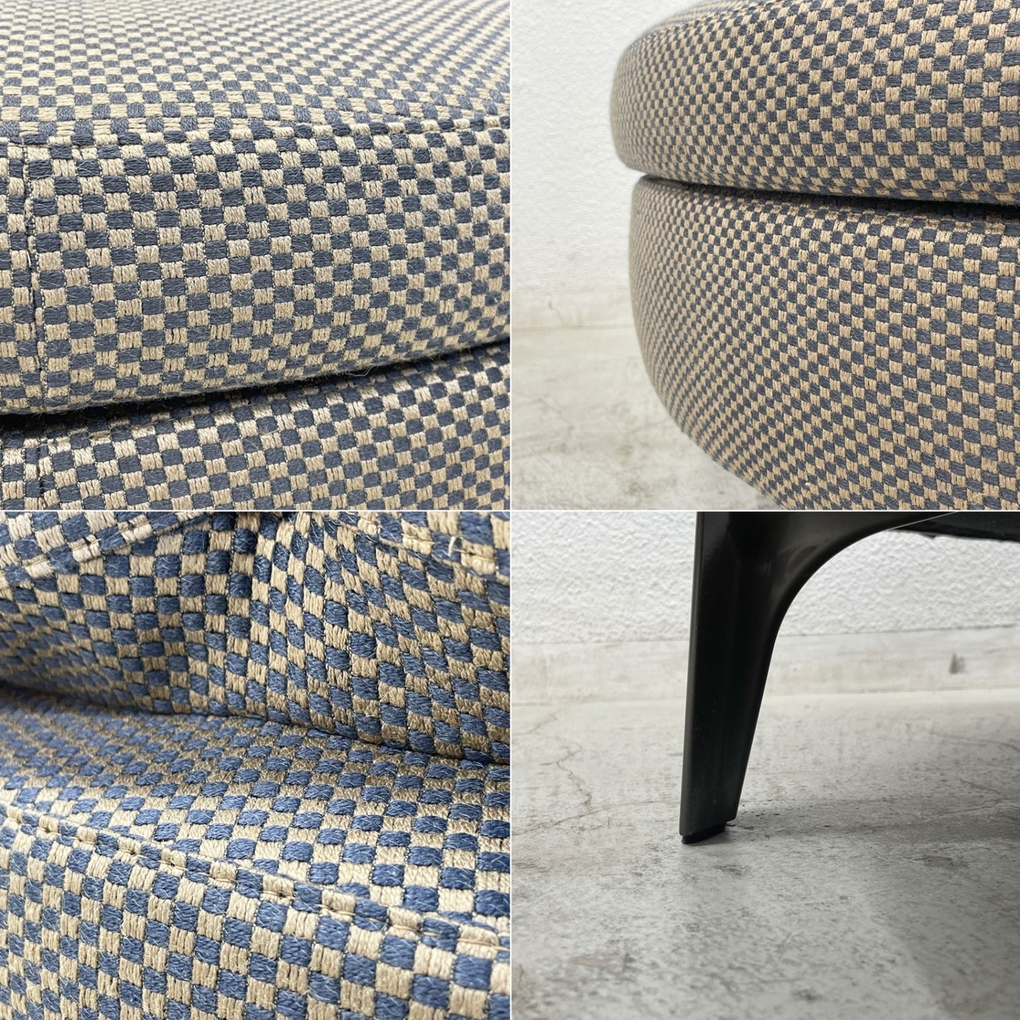 ミノッティ Minotti デニー DENNY スツール Pouf ファブリック張 イタリアンモダンファニチャー 参考305,800円 〓
