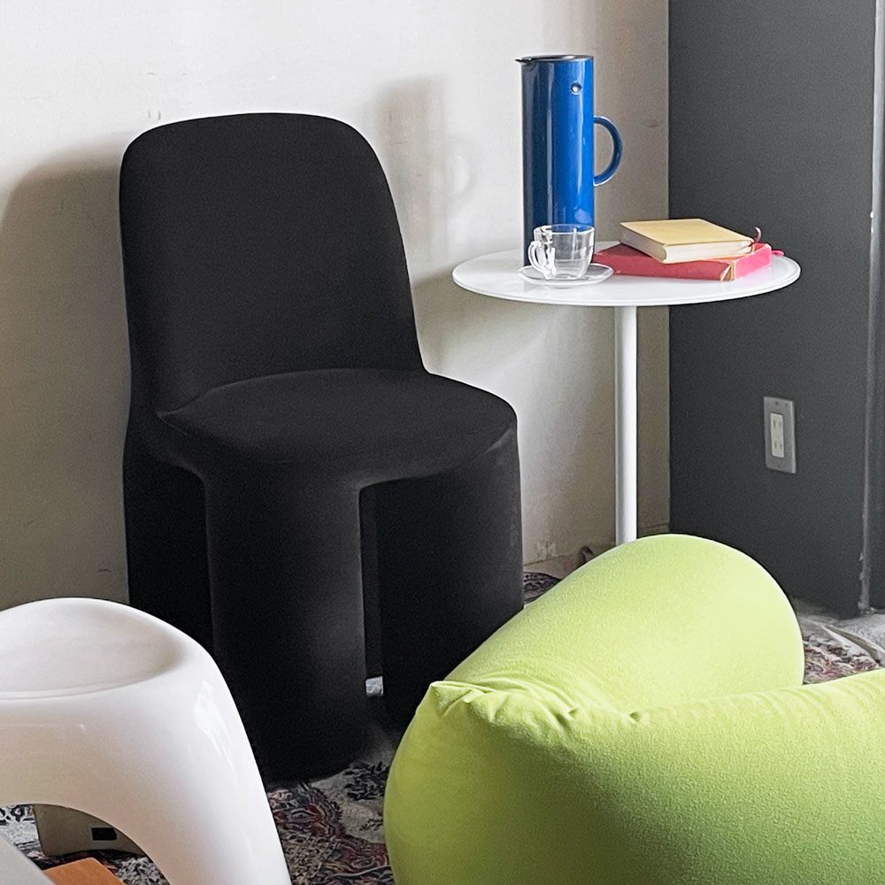 ミネルバ MINERVA ゾウ チェア Zo chair ベロア調 ブラック ぬいぐるみの椅子 黒川雅之 ■