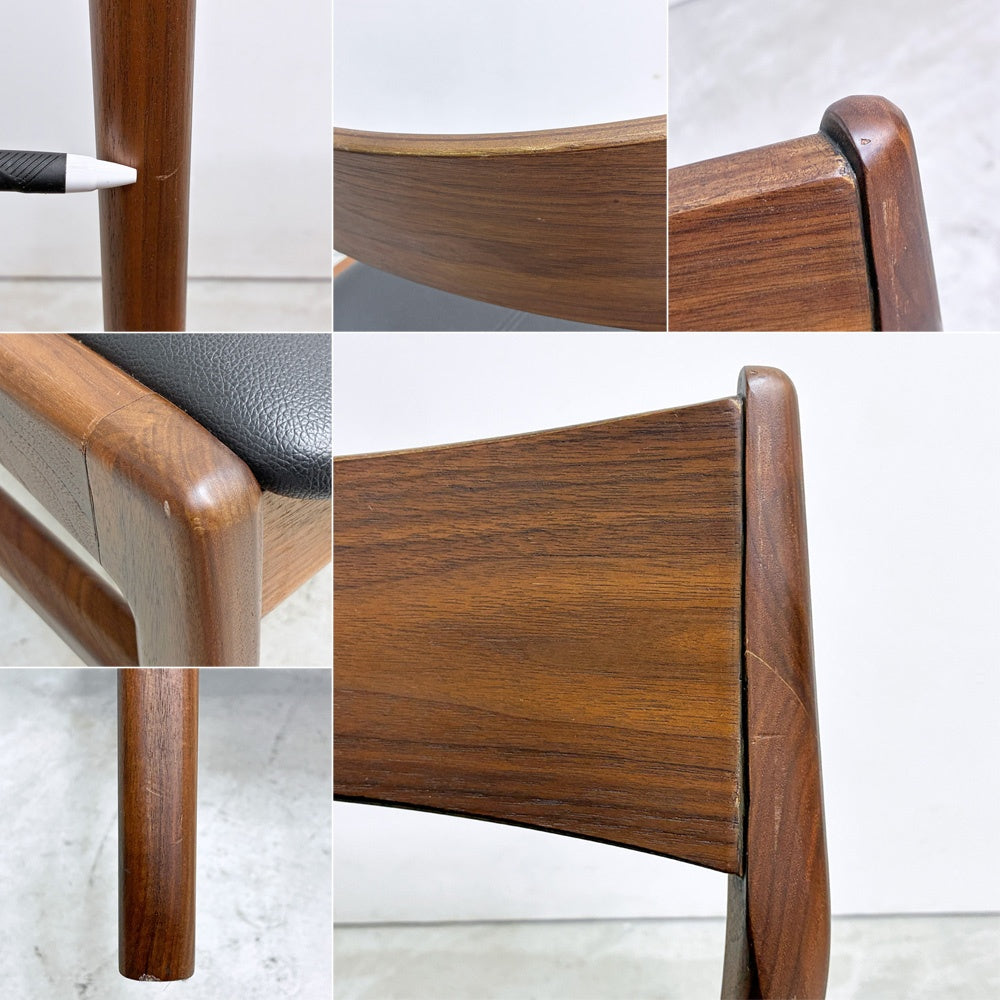 ノーウェアライクホーム NOWHERE LIKE HOME オーウェン OWEN ダイニングチェア Dining Chair アームレス ウォールナット材 PVCレザー ●