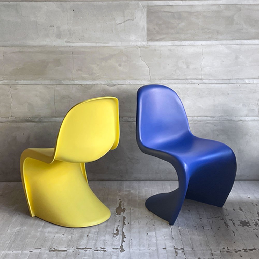 ヴィトラ vitra パントンチェア Panton Chair ブルー 屋内外使用可 ヴェルナー・パントン 旧モデル 廃番カラー ミッドセンチュリー スペースエイジ B ♪
