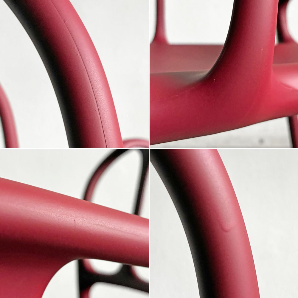 マジス MAGIS ミラ MILA アームチェア ダイニングチェア ガーデンチェア レッド 屋外使用可 ハイメ・アジョン 未使用品 定価¥55,000- 〓