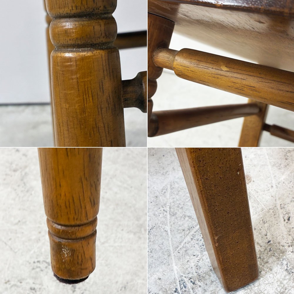 ビンテージ Vintage ウィンザーチェア スポークバック スピンドル チャーチ シェラトン様式 C ●