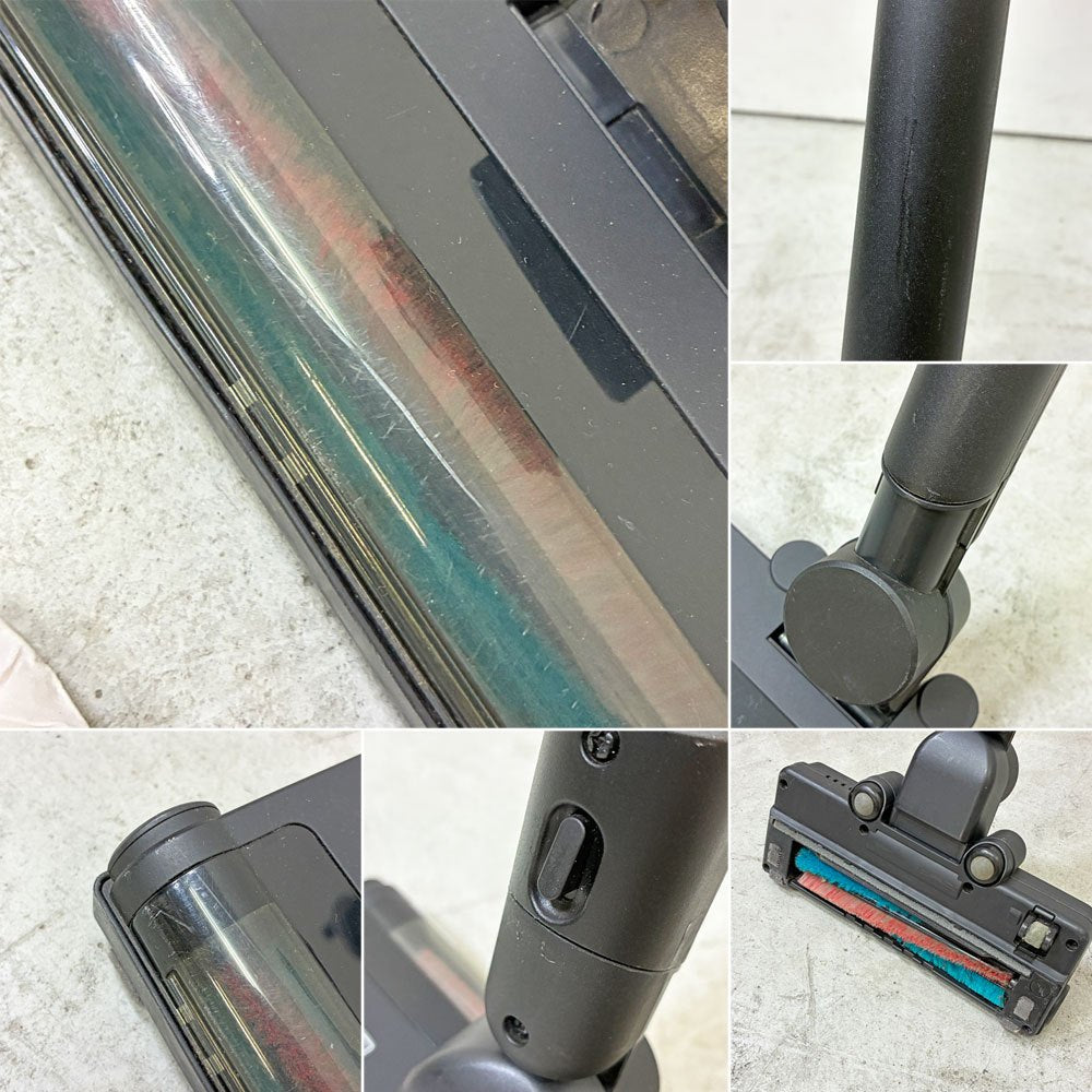 ツインバード TWINBIRD コードレススティック型クリーナー 掃除機 抗菌紙パック式 充電式 1.4kg TC-E264 2022年製 ブラック ●
