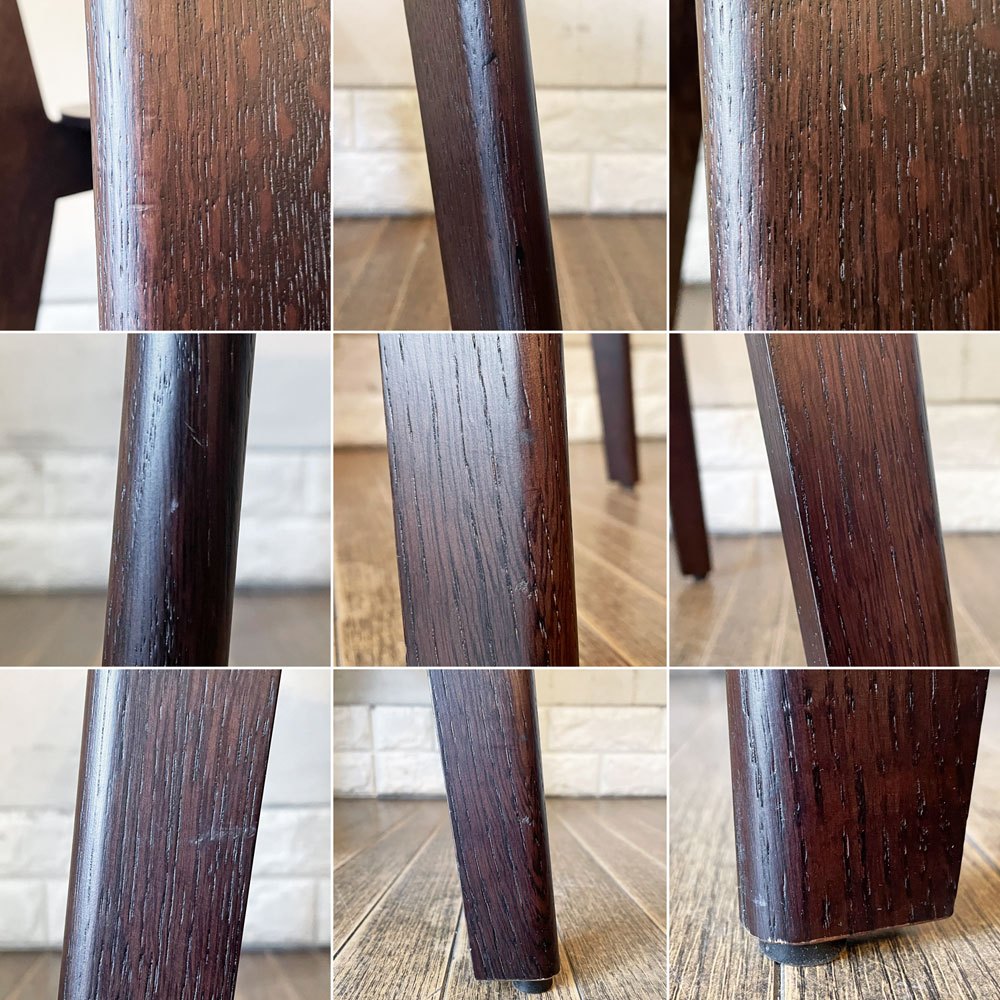 ヴィトラ vitra シェーズトゥボワ Chaise Tout Bois ダイニングチェア ダークオーク 座面高46cm ジャン・プルーヴェ Jean Prouve 定価¥118,800- ◎
