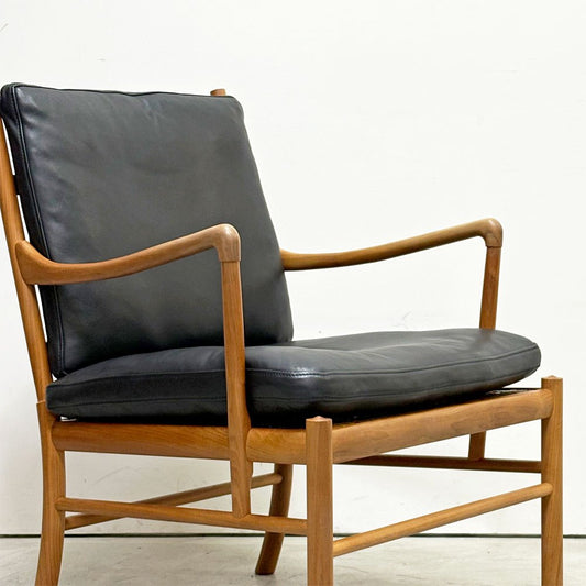 カールハンセン&サン Carl Hansen & Son OW149 コロニアルチェア ラウンジチェア オーク材 本革 ブラック オーレ・ヴァンシャー ●
