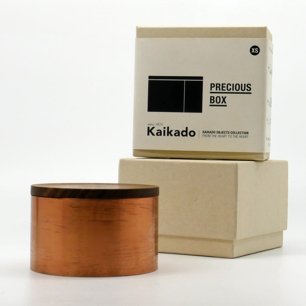 開化堂 Kaikado カッパー プレシャスボックス Copper precious box x-small w/wooden lid 銅製 木蓋 杉材 八木隆裕 京都 伝統工芸 定価38,500円 A ●