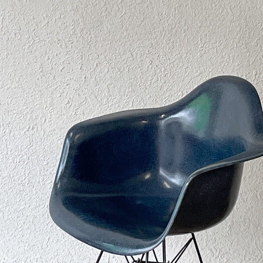 ハーマンミラー Herman Miller アームシェルチェア セカンド 2nd ビンテージ FRP製 ネイビー エッフェルベース C&R イームズ ミッドセンチュリー ◇