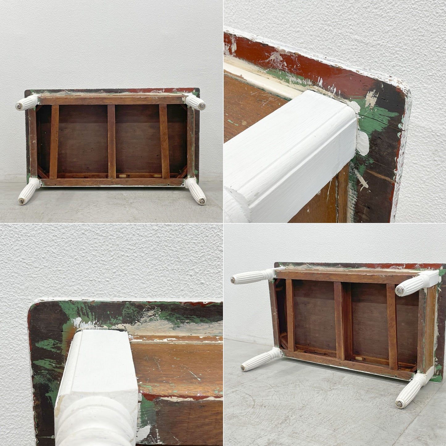 フランスビンテージ シャビーシック ペインテッド センターテーブル French vintage centertable shabby chic 〓