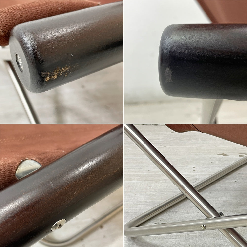 ニーチェア エックス Ny chair X フォールディングチェア ブラウン 折畳チェア 新居 猛 MoMA ●