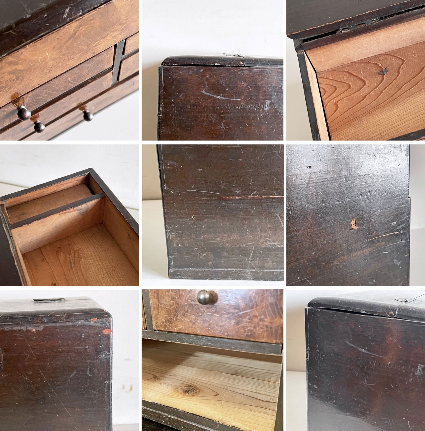 ジャパンビンテージ vintage 時代箪笥 蓋付き 小引き出し 古道具 ■