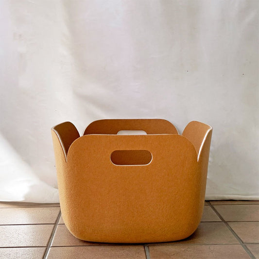 ムート MUUTO レストアバスケット RESTORE BASKET レギュラー バーントオレンジ フェルト地 ミカ トルバネン 専用袋付き デンマーク B ◇