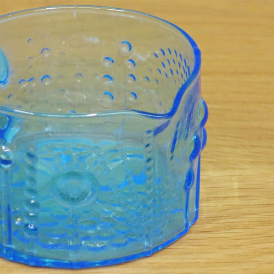 ヌータヤルヴィ Nuutajarvi フローラ Flora クリーマー ライトブルー オイバ トイッカ Oiva Toikka フィンランド 北欧ビンテージ ◎