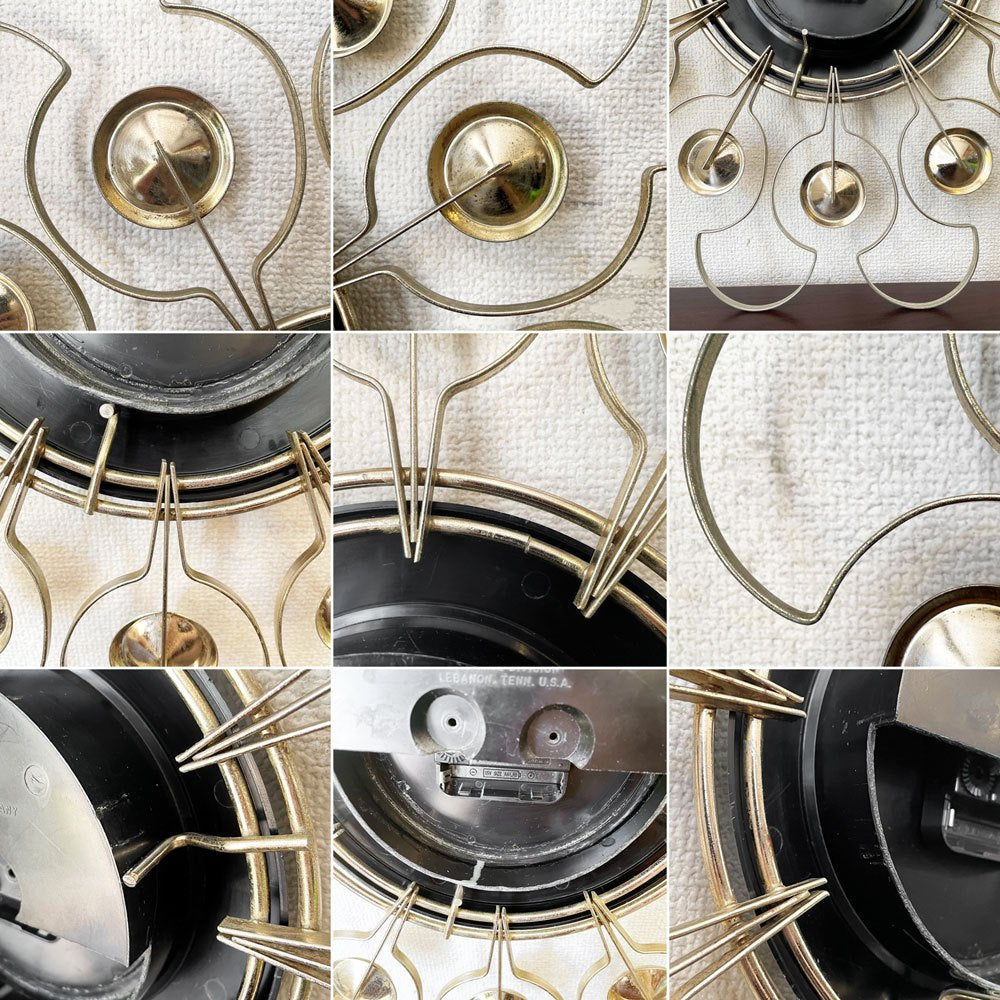 Robertshaw Controls Company ラックス LUX サンバーストクロック ウォールクロック 掛時計 Φ50cm ミッドセンチュリー USビンテージ ◎