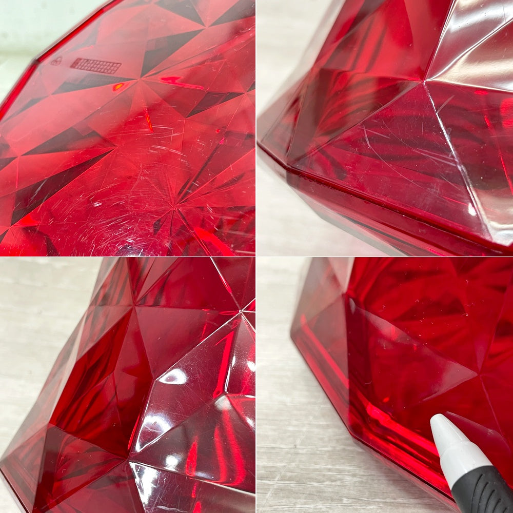 カルテル Kartell ストーン STONE スツール サイドテーブル H46cm ポリカーボネート レッド マルセル・ワンダース イタリア 定価¥47,700- ●