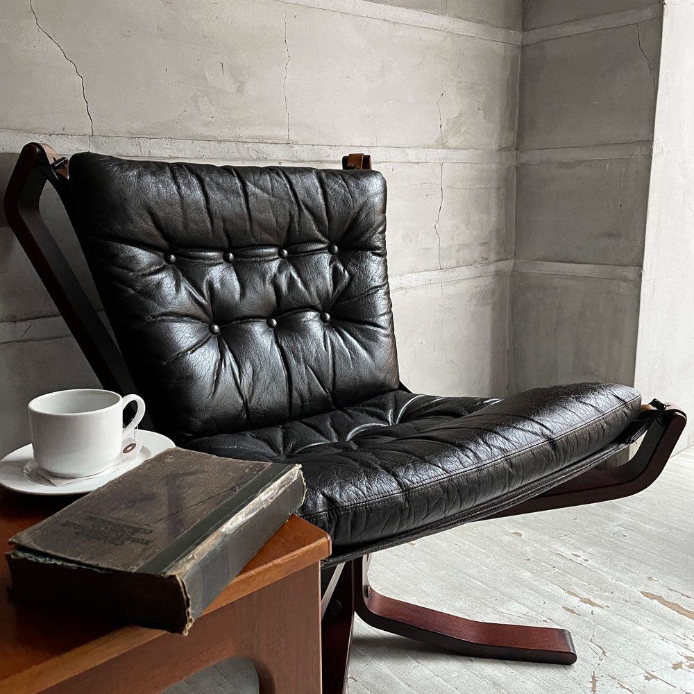 バットネ VATNE ファルコンチェア Falcon Chair ローバック イージーチェア ラウンジチェア 1Pソファ シガード・レッセル 本革 ビンテージ 北欧 ノルウェー ♪